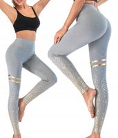 Legginsy Sportowe Wysoki Stan Ombre Fitness Joga L