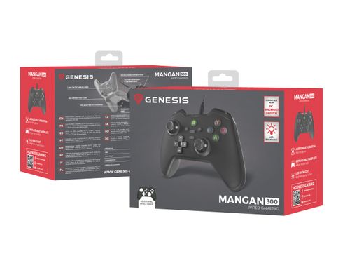 Pad Genesis Mangan 300 Przewodowy czarny PC/Switch/Mobile na Arena.pl