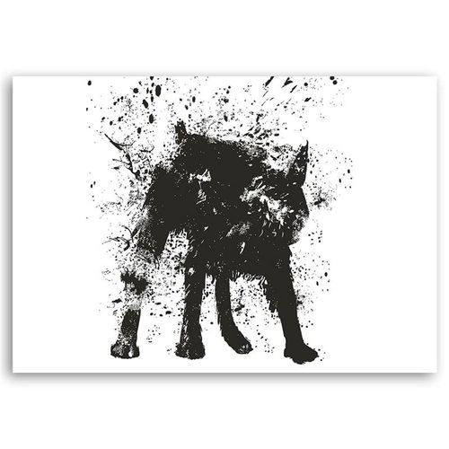 Obraz na płótnie – Canvas, Chlapiący pies abstrakcja 100x70 na Arena.pl