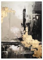 Plakat czarna złota abstrakcja 61x91 cm