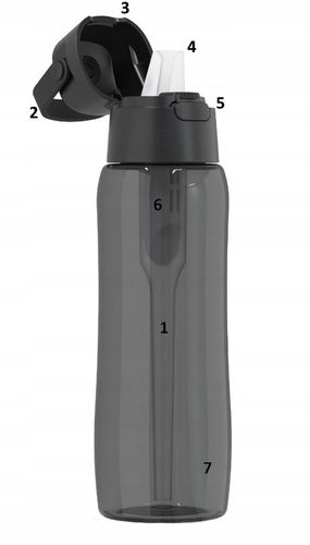 Butelka filtrująca Dafi SOLID 0,7 l CZARNA barwiona z filtrem na Arena.pl