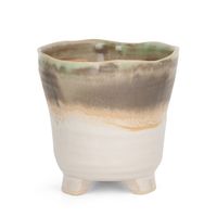 Donica osłonka ceramiczna KATIA 13X13X13 kremowa x2