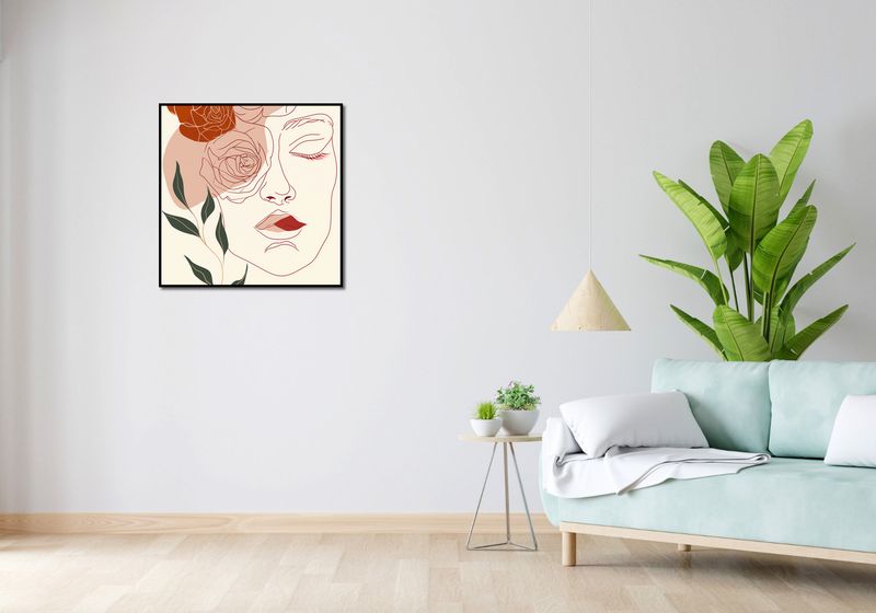 Plakat 70x70cm Beż i Twarz zdjęcie 4