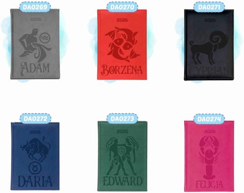 STYLOWY kalendarz znak zodiaku RYBY A4 2026 KSIĄŻKOWY TYGODNIOWY grawer na Arena.pl