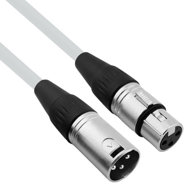 Kabel przewód mikrofonowy XLR XLR 10 m 0,23mm biały Red's Music MC01100-WHITE PL zdjęcie 1