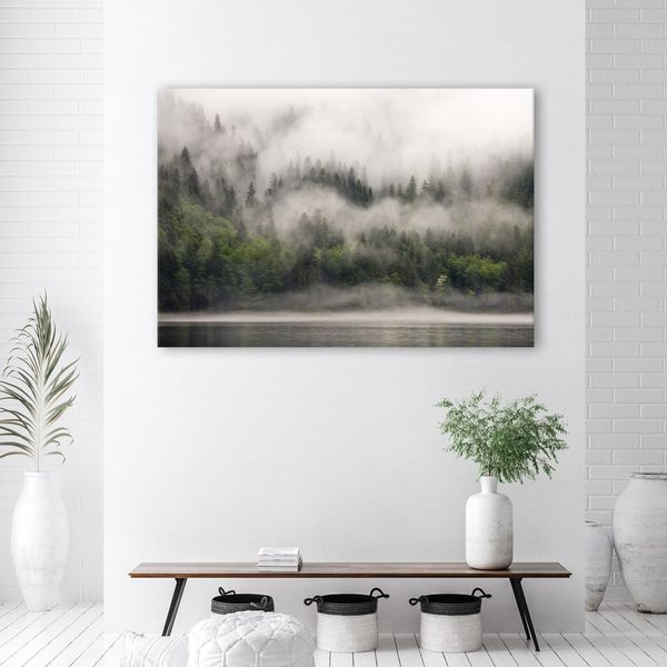 Emaga Obraz na płótnie, Las we mgle - 60x40 zdjęcie 2