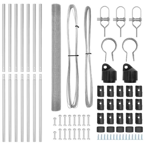 Ogrodzenie z słupkami Srebrny 1.5 x 10 m Stal na Arena.pl