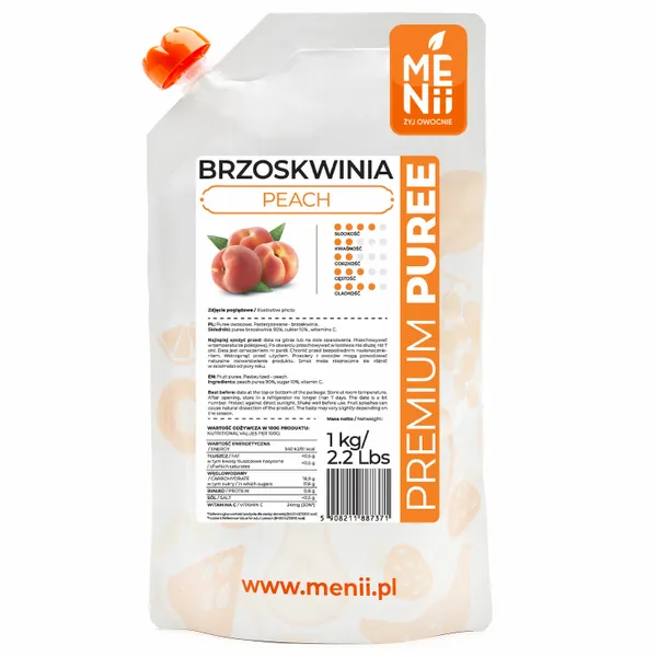 Premium Puree Brzoskwinia 1kg zdjęcie 1