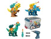 DLA DZIECI  DINOZAURY  KONSTRUKCYJNE Z WKRĘTARKĄ