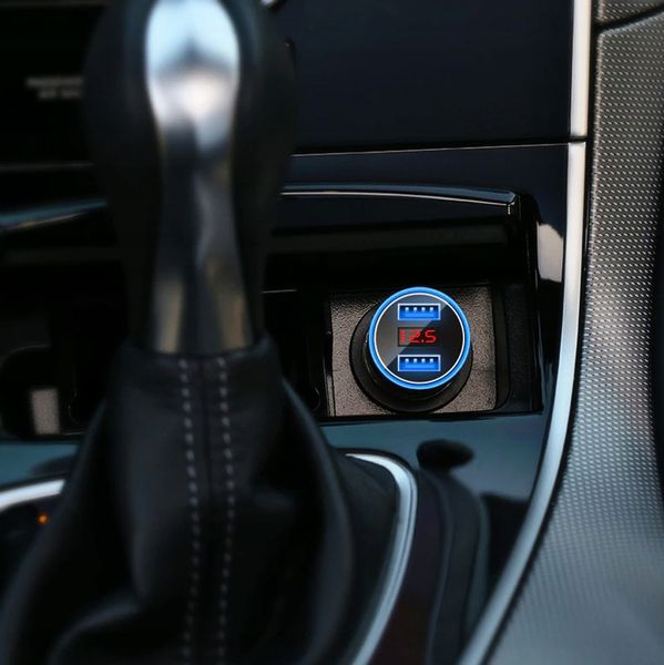 ŁADOWARKA SAMOCHODOWA 2XUSB Z VOLTOMIERZEM LCD zdjęcie 7