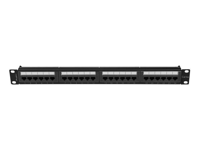 Patch panel Lanberg 24 port 1U kat.6A czarny zdjęcie 4