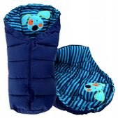 Śpiworek do wózka 4w1 DOG NAVY-TURKUS