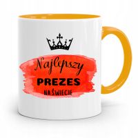 Dla Prezesa Viceprezesa Kubek Żółty Na Prezent Z Nadrukiem Ze Zdjęciem