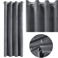 ZASŁONA WELUROWA VELVET PRZELOTKI 140X250 GRAFIT