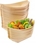Łódki miseczki fingerfood bambusowe na deserki przekąski 11cm 100szt