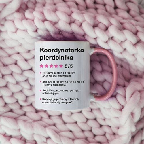 Kubek Różowy Prezent Dla Kierowniczki Szefowej KOORDYNATORKA PI*RDOLNIKA na Arena.pl