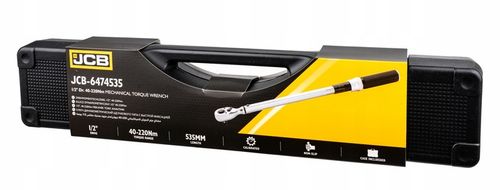 KLUCZ DYNAMOMETRYCZNY Z BLOKADĄ CERTYFIKAT KALIBRACJI ETUI 40-220NM 1/2 JCB na Arena.pl
