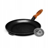 PATELNIA ŻELIWNA NALEŚNIKOWA MAYSTERNYA SOLIDNA CIĘŻKA INDUKCJA GAZ 22 CM