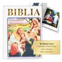 BIBLIA DLA DZIECI ILUSTROWANA Pamiątka Chrztu Komunii Świętej GRAWER