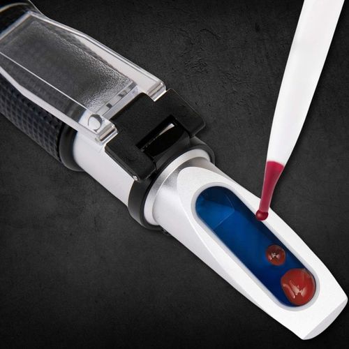 REFRAKTOMETR DO MIODU CUKROMIER + ZAWARTOŚĆ WODY KALIBRACJA MIERNIK CUKRU na Arena.pl