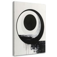 Obraz do salonu biura sypialni, Abstrakcja Czarno Biała Forma