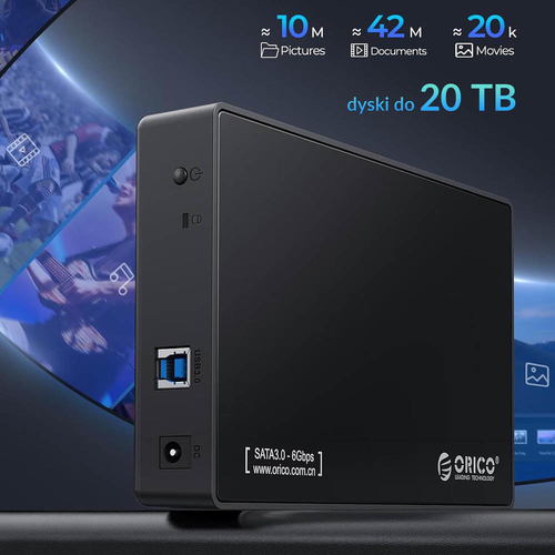 Orico Obudowa dysku SATA 3,5'' USB 5Gbps na Arena.pl