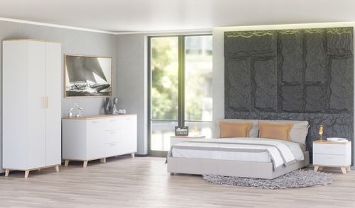 Komoda BIAŁA 3 Szuflady Duża Pojemna Szafka OSLO 120cm Styl na Arena.pl