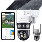 PODWÓJNA KAMERA SOLARNA 2W1 NA KARTE SIM 4G LTE ZEWNĘTRZNA OBROTOWA GSM