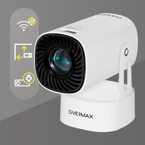 PROJEKTOR RZUTNIK ANDROID TV WIFI BEZPRZEWODOWY OBROTOWY LED PRZENOŚNY na Arena.pl