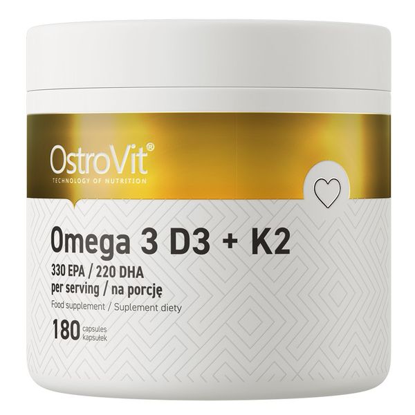 OSTROVIT Omega 3 D3+K2 (180 kaps.) zdjęcie 1