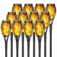 LAMPA SOLARNA POCHODNIA LAMPKI SOLARNE DO OGRODU PŁOMIEŃ OGIEŃ LED 12 SZTUK