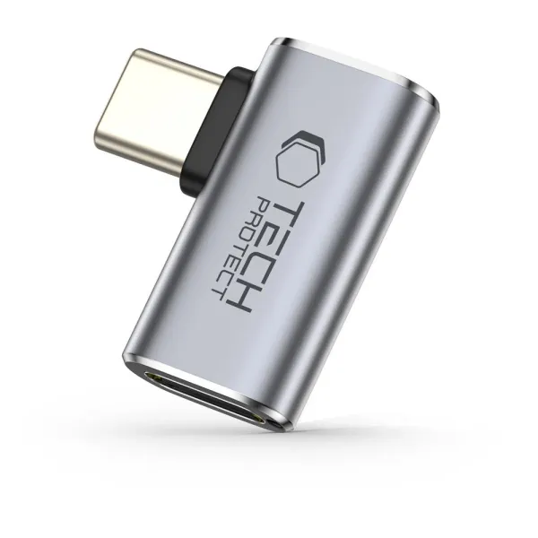 Adapter kątowy Tech-Protect Ultraboost AA01 USB-C - szary zdjęcie 1