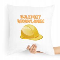 Poduszka Budowlańca Najlepszy Budowlaniec Majstra Z Nadrukiem Ze Zdjęciem