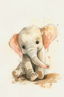 Plakat 30x45cm Siwy Słonik