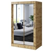 Szafa Przesuwna 120cm KARL Artisan Garderoba 2 wnętrza