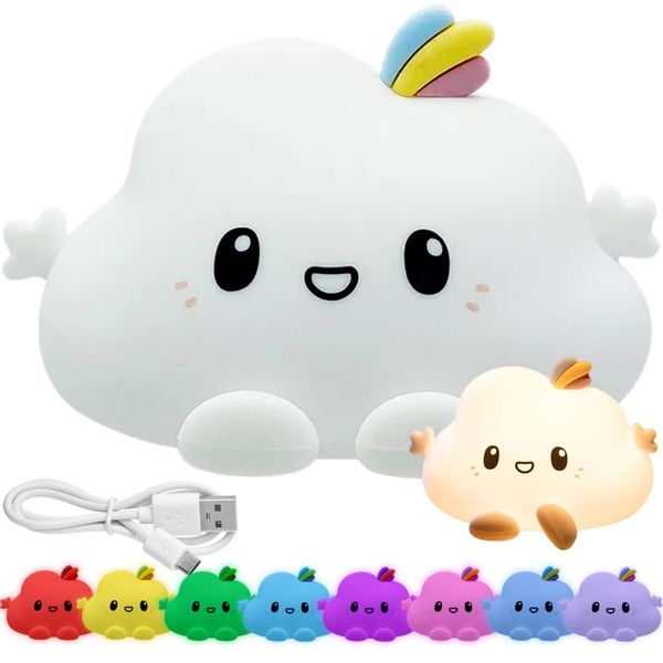 Silikonowa lampka nocna Chmurka led rgb zdjęcie 1