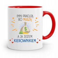 Kubek Czerwony Dla Kierownika Jestem Kierownikiem Z Nadrukiem Ze Zdjęciem