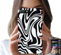 ETUI DO HUAWEI Y6 2018 - CZARNO BIAŁA ABSTRAKCJA + SZKŁO HART