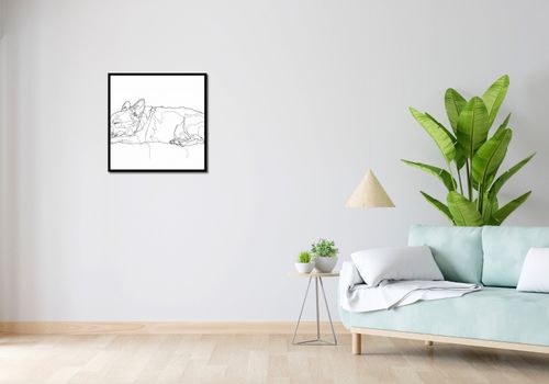 Plakat 60x60cm Śpiący Psiak na Arena.pl