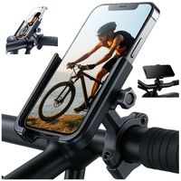 Uchwyt Rowerowy Motocyklowy Na Telefon Aluminiowy 4,7-7 Cali 360° SOLIDNY