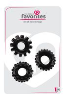 all time favorites set of 3 cockrings black