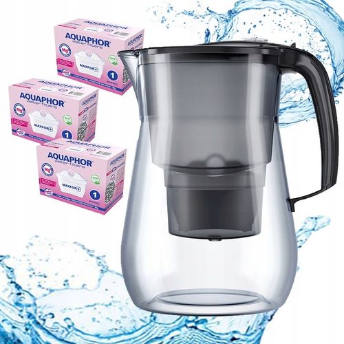 Dzbanek filtrujący do wody Aquaphor Onyx CZARNY 4.2 l +3 WKŁADY MG Maxfor na Arena.pl