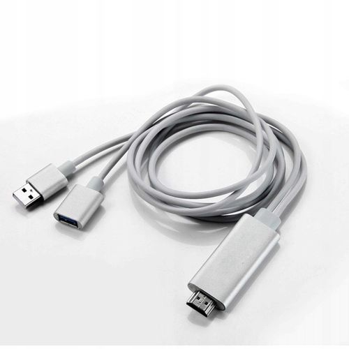 Adapter Kabel MHL iOS Android HDMI TV Wideo Full HD 1080p USB-C Lightning na Arena.pl