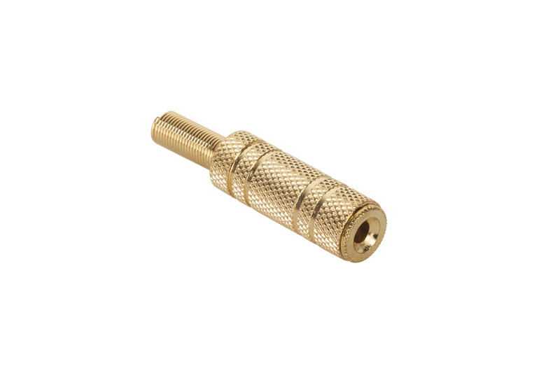 GNI0015S Gniazdo Jack 3.5mm st. kabel gold zdjęcie 1