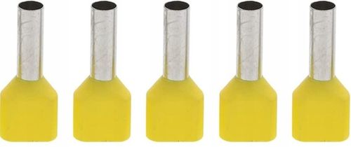 KOŃCÓWKA TULEJKOWA IZOLOWANA 2x6/14 PODWÓJNA ŻÓŁTA na Arena.pl