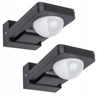 2x Ścienny czujnik ruchu PIR i zmierzchu zewnętrzny do LED IP65 Maclean