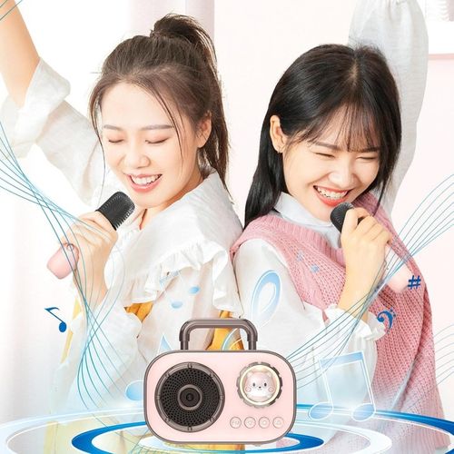 Bezprzewodowy Zestaw do Karaoke dla Dzieci Głośnik Bluetooth + 2 Mikrofony na Arena.pl