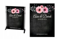 TŁO FOTOGRAFICZNE dekoracyjna ścianka do zdjęć na wesele ślub