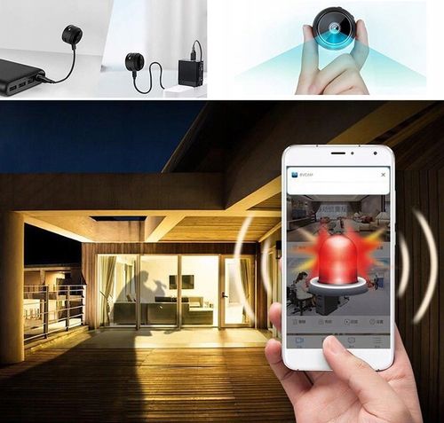 Mini Kamera Szpiegowska Full HD WIFI ukryta 91 DETEKCJA NIANIA DYSKRETNA na Arena.pl