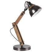 Stojąca LAMPA stołowa AKSEL 4199 Rabalux nocna LAMPKA do sypialni vintage drewno grafitowa